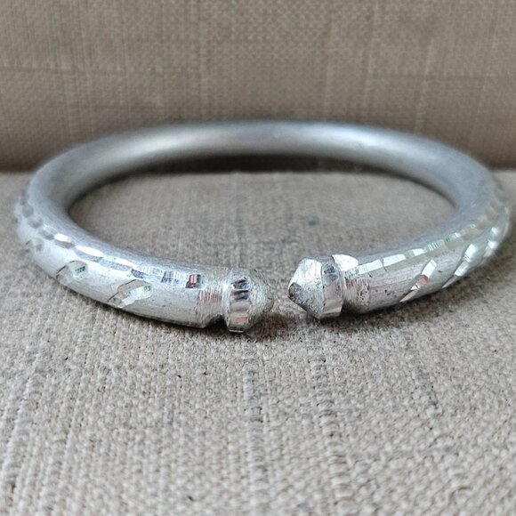 Other - Men Bracelet Silver Tone Fashion Jewelry Thick Metal Cuff Wrist Band Size 7 inch